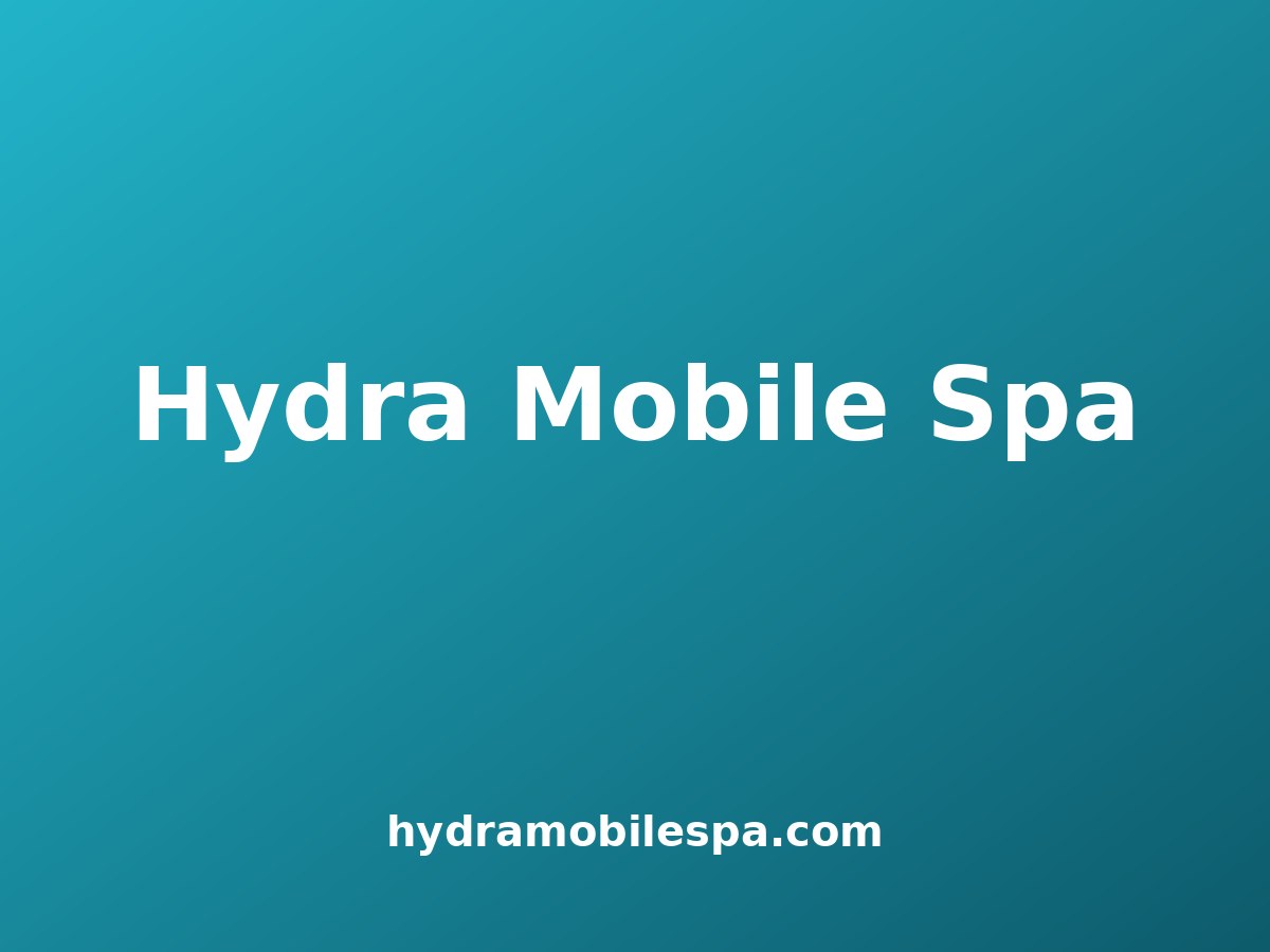 Screenshot of Hydra Mobile Spa — Mobile spa / wellness website